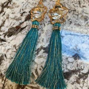 Glam extra large tassel earrings!!